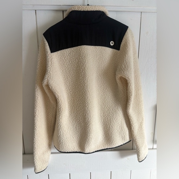 Marmot Black and Cream Fleece Jacket - Picture 4 of 4